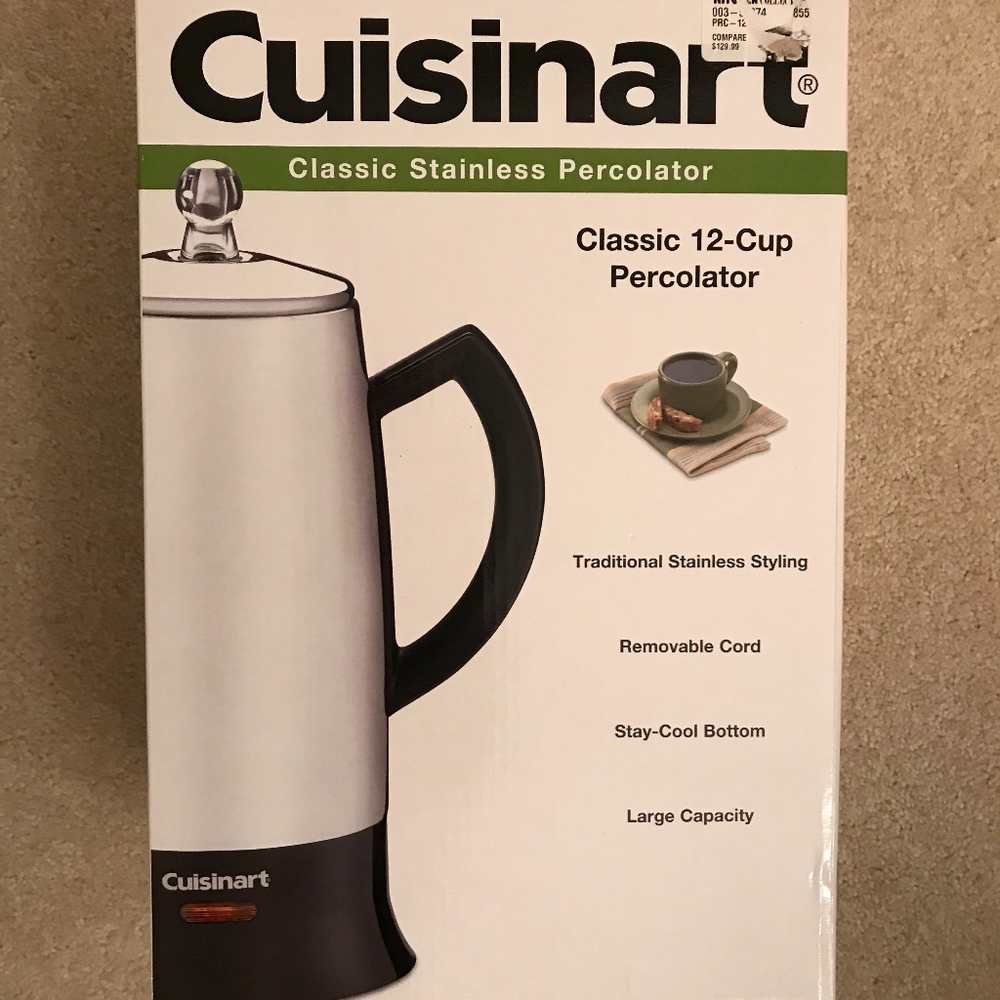 Cuisinart 12 cup elec Perculator NWT